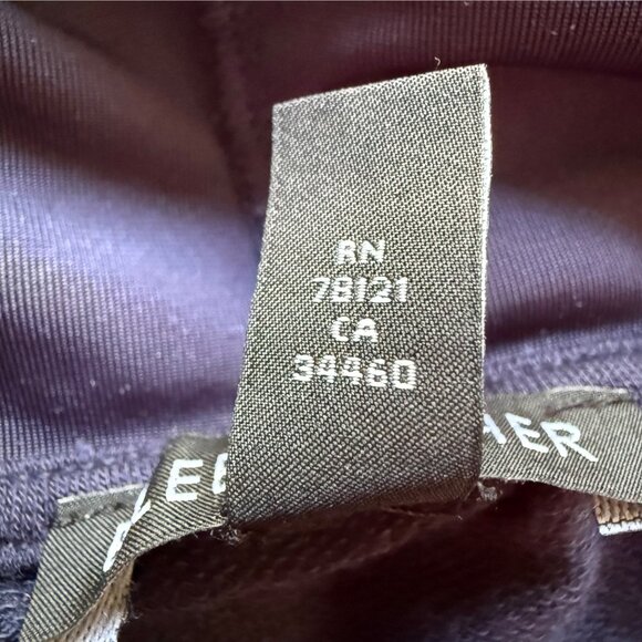 Eileen Fisher Size M Navy Blue Oversized Velvet Trim Hoodie Sweatshirt Pullover - Picture 9 of 16